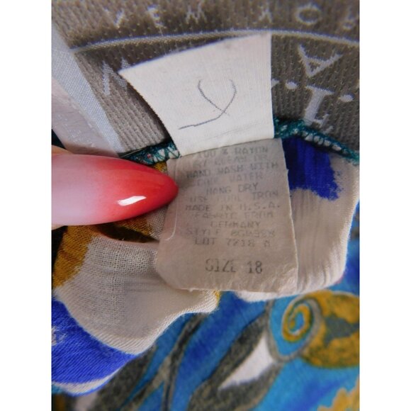 AKF Woman Sweater Womens 18 Multicolor Open Front Cardigan Boho Made in USA - Picture 11 of 11